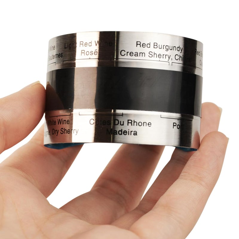 Flylin 2Pcs Stainless Steel Wine Bottle Thermometer, Digital LCD Display, Reusable, Portable, Ideal for Red & White Wine, Champagne, Whisky & Ale - Image 5